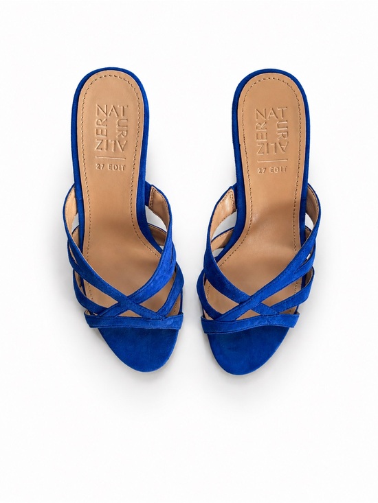 Naturalizer Shoes - Naturalizer Blue Strappy Open-Toe Mules